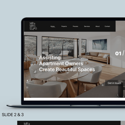 Architecture website with the title 'Web Design for Home Renovating Company'
