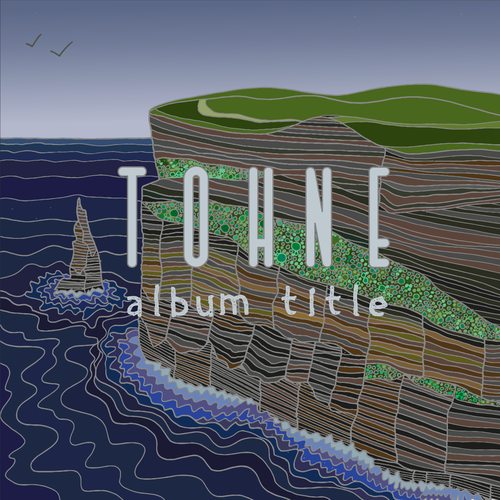 Cliff design with the title 'Album cover'