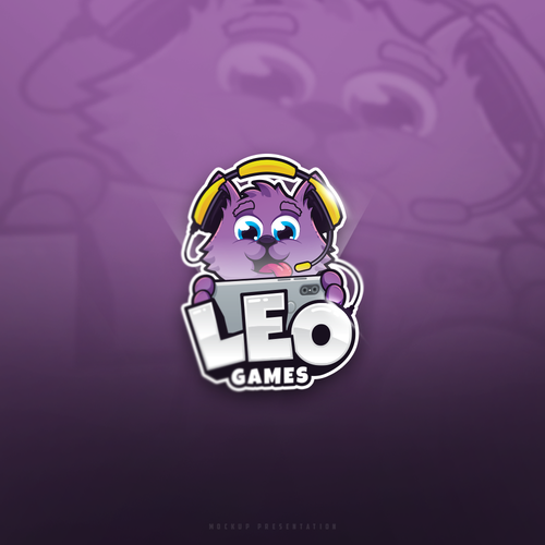 Funny logo with the title 'Leo Games'