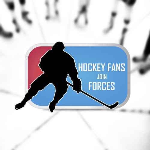 Fan logo with the title 'Hockey fans join forces'