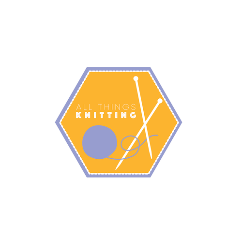 Craft brand with the title 'Retro knitting logo for craft store'
