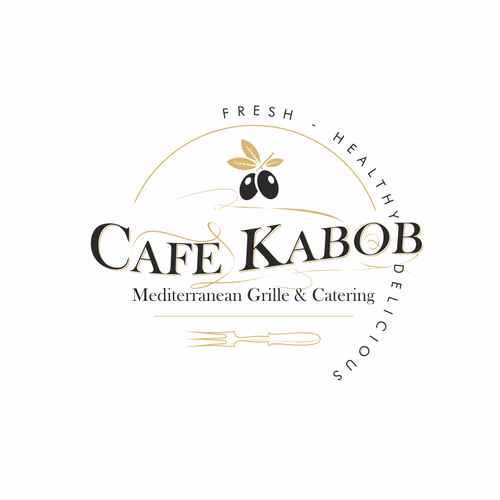 Fork logo with the title 'Logo for Cafe & Restaurant'