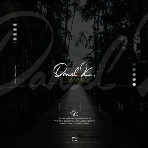 Production house logo with the title 'Daniel K. Films Logo Concept'