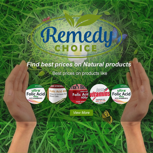 Natural website with the title 'Natural Products Landing Page'