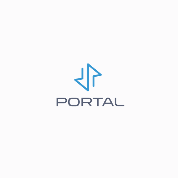 Portal logo with the title 'Modern and simple logistics logo'