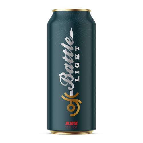 Branding label with the title 'Beer branding - Battle Light'