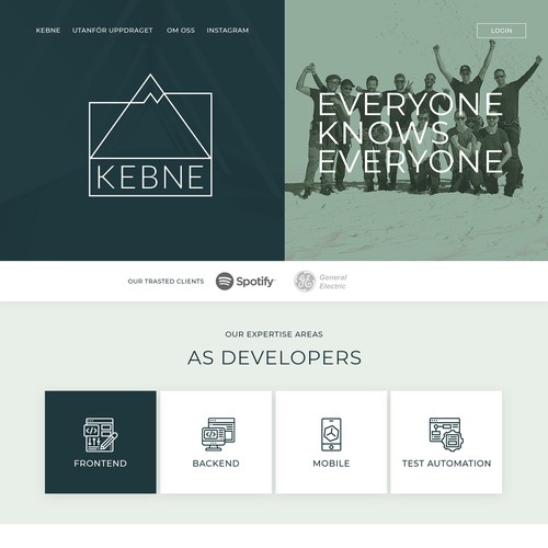 Startup website with the title 'Kebne IT Consulting Firm'