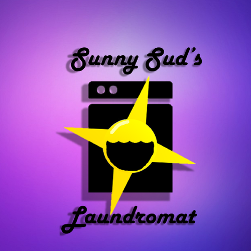 Laundromat logo with the title 'Logo for Sunny Sud's'