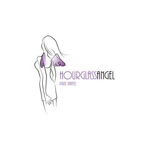 Angel logo with the title 'Simple and feminine logo for an e-commerce retailer'
