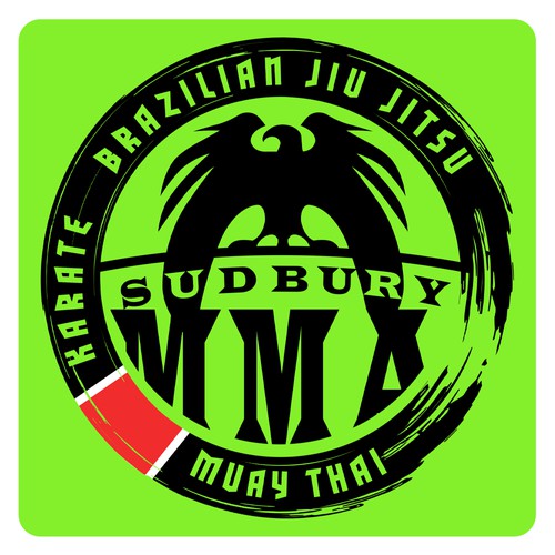 Kickboxing logo with the title 'Sudbury Mixed Martial Arts Logo Design'
