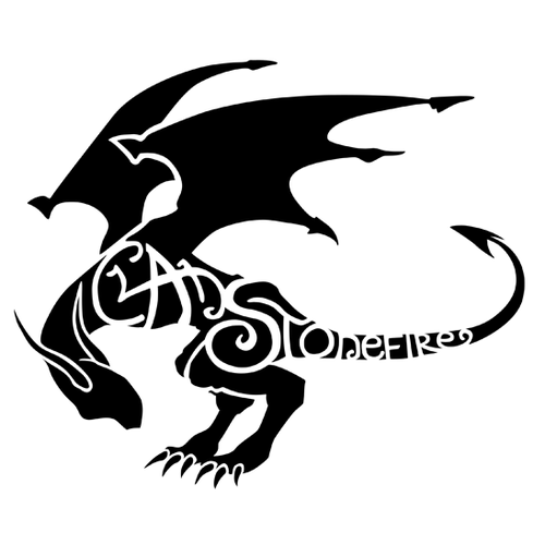 Dragon artwork with the title 'Clan Stonefire Logo'