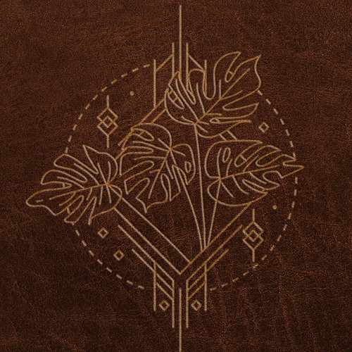 Notebook design with the title 'Notebook Leather Cover - Deboss Logo'