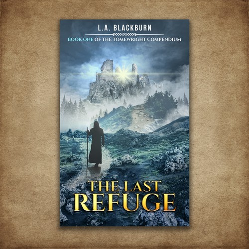 Landscape book cover with the title 'The Last Refuge Book Cover'