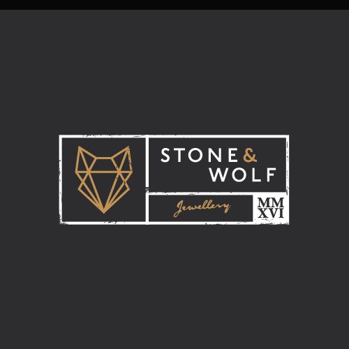 Jewelry logo with the title 'logo for stone & wolf'