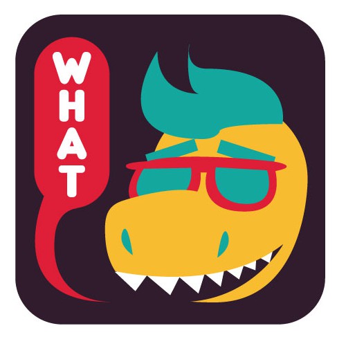 App illustration with the title 'Dinosaur Mascot Icon 3'