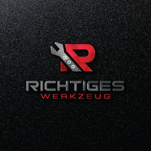 Wrench design with the title 'Logo Design Proposal for "Richtiges Werkzeug".'