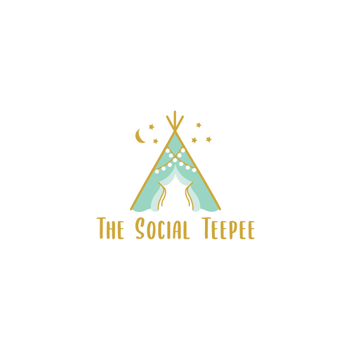 Teepee logo with the title 'Logo for Sleepover Party Company'