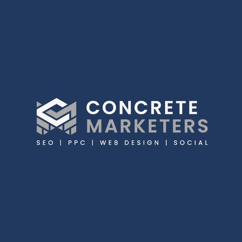 Concrete design with the title 'Design a logo for a marketing agency who serves concrete contractors | Concrete Marketers'