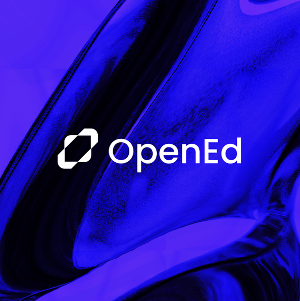 Futuristic logo with the title 'OpenEd'