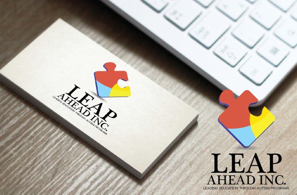 Inc logo with the title 'Leap Ahead Inc Logo Design'