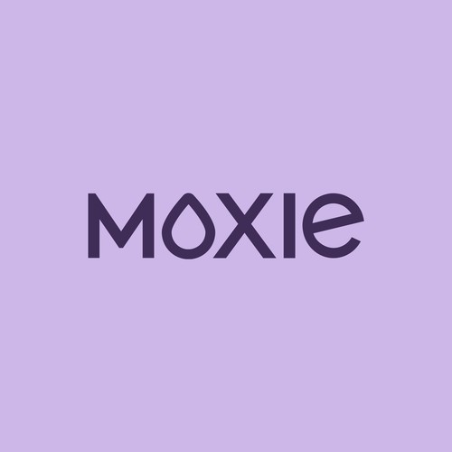 Purple logo with the title 'Logo design for MOXIE'