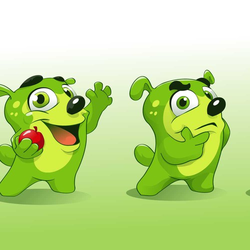 Emotional design with the title 'Fruits and vegetables food mascot'