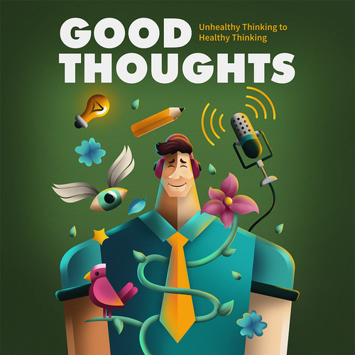 Brain illustration with the title 'Good Thoughts'