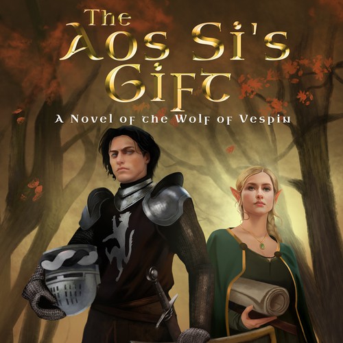 Forest book cover with the title 'High fantasy cover'