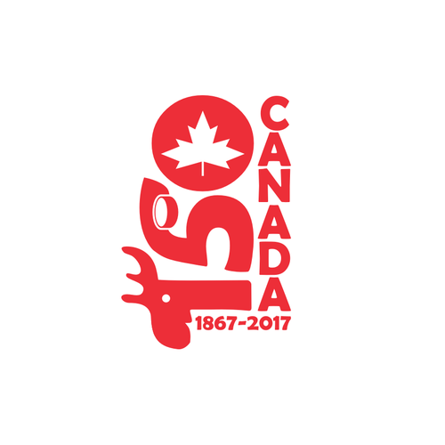 50 year anniversary logo with the title 'Community contest: Design Canada’s 150th birthday logo!'
