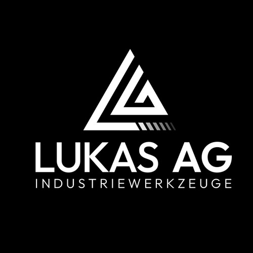 Corporate identity logo with the title 'Industrial Engineering & Hardware Logo Design | Lukas AG Branding'