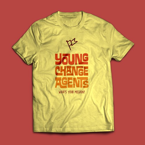 Bold t-shirt with the title 'T-shirt for Young Change Agents'