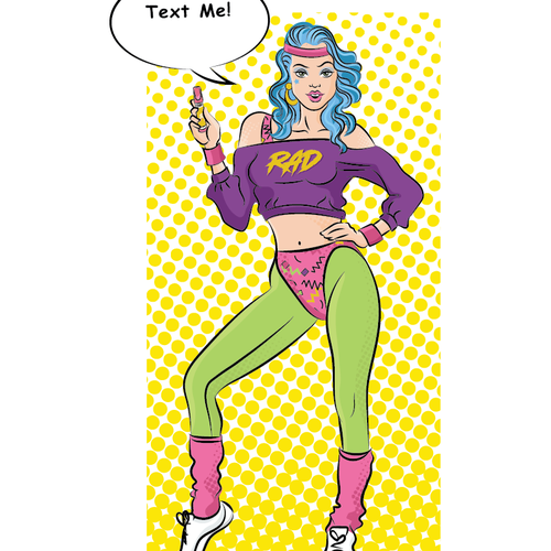 Comic book artwork with the title '80’s Inspired Character for Hemp Co'
