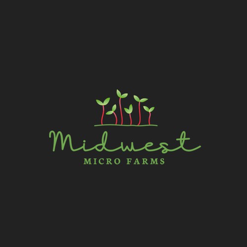 Plant design with the title 'Midwest Micro Farms'