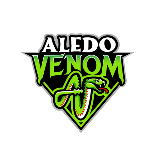 Venom logo with the title 'Logo for Baseball Team'
