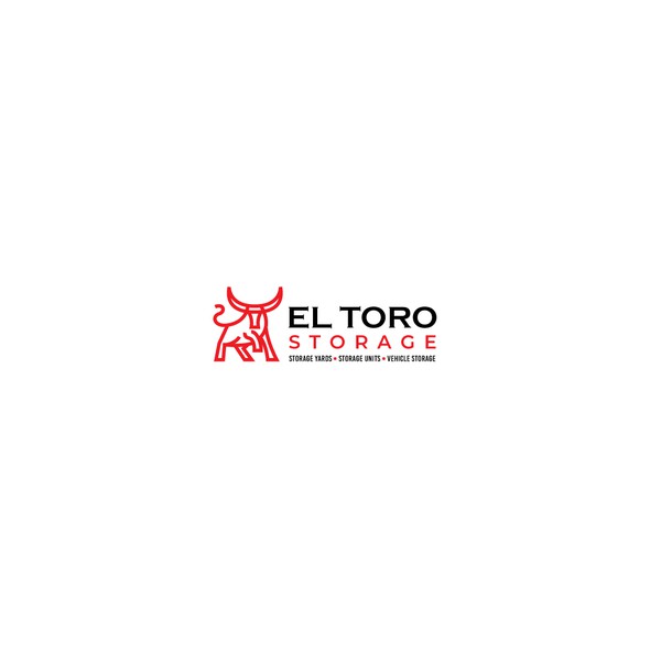 Bull logo with the title 'Logo Design for El Toro Storage'