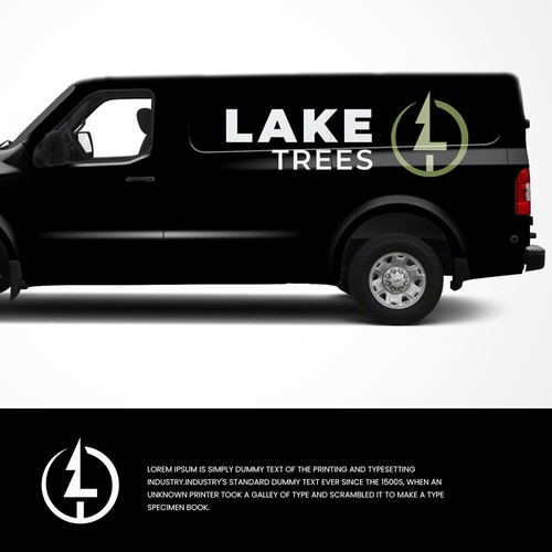 Fir tree logo with the title 'A cutting edge logo concept for Lake Trees'