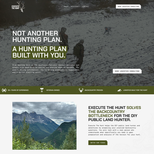 Hunting design with the title 'Execute the Hunt'