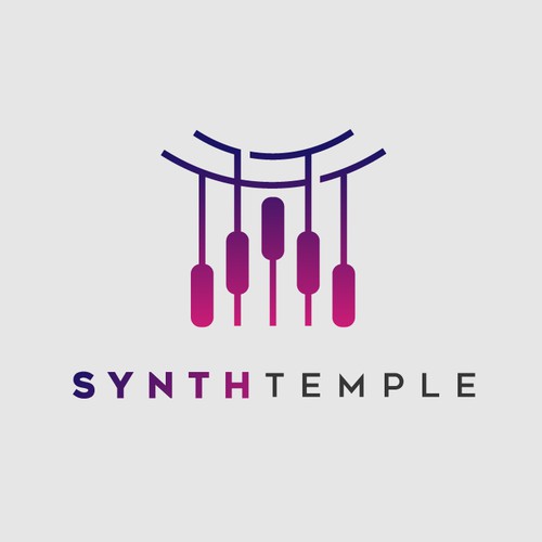 Purple brand with the title 'Logo for a Music Studio'