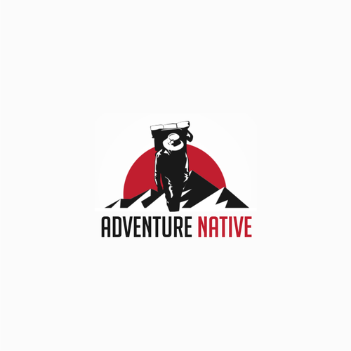 Two-color design with the title 'adventure native'