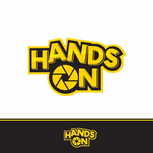 Black and yellow logo with the title 'Photography logo'