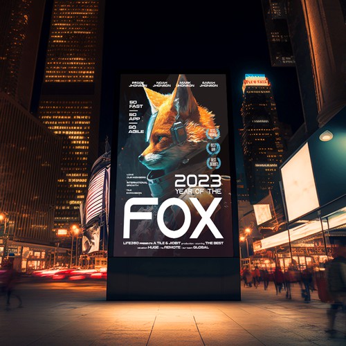 Platinum design with the title '2023 YEAR OF THE FOX'
