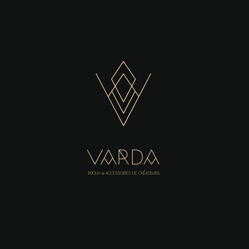 Diamond logo with the title 'Luxury logo concept for jewelry and accessories brand'