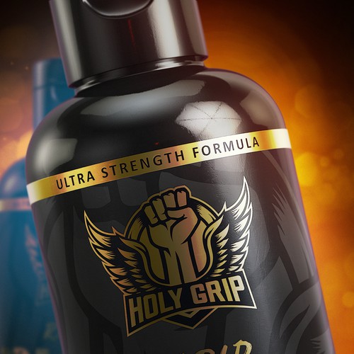 Rendering design with the title 'Grip Gel Rendering'