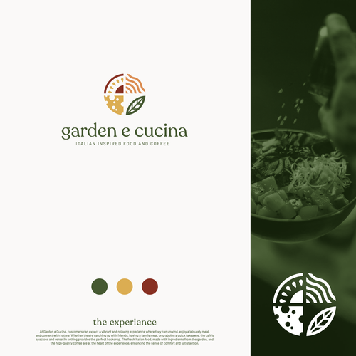 Cuisine design with the title 'Minimalist & Bold Italian Food Logo'