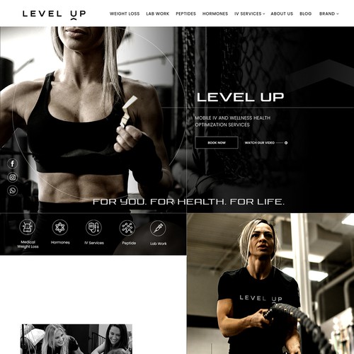 Wellness website with the title 'Homepage Design'