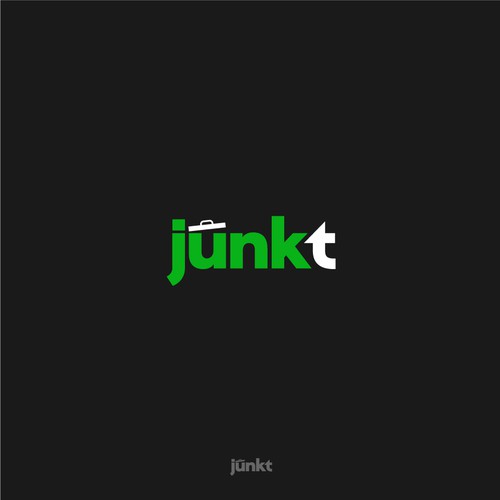 Cleaning company logo with the title 'Junkt'
