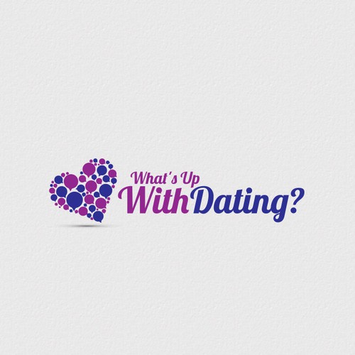 Speech design with the title 'LOGO for What's Up With Dating?'