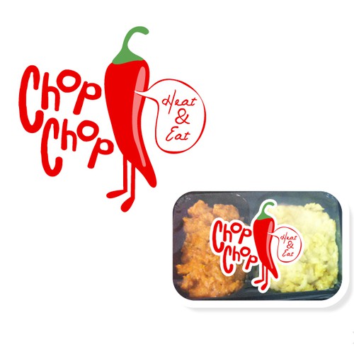 Pepper design with the title 'Chop Chop mascot logo'
