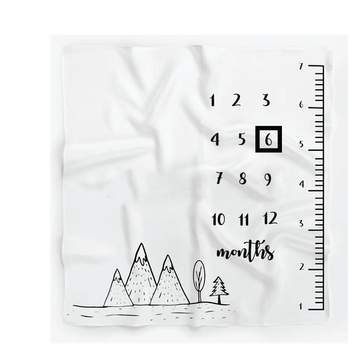 Blanket design with the title 'Baby milestone blanket'