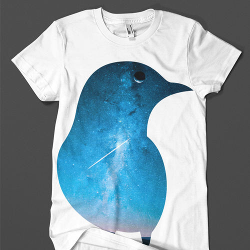 Creative t-shirt with the title 'T-shirt Bird Space'